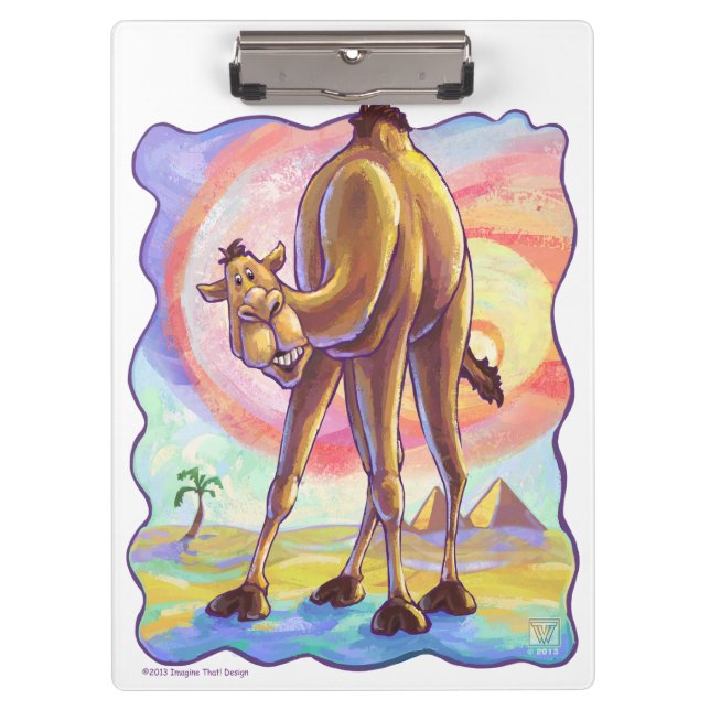 Cute Camel Office Accessories Clipboard (Front)