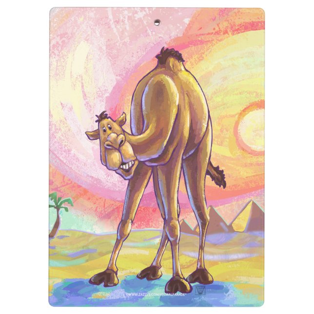 Cute Camel Office Accessories Clipboard (Back)