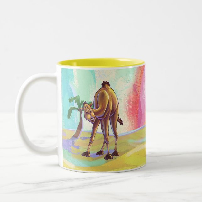 Cute Camel Office Accessories Two-Tone Coffee Mug (Left)