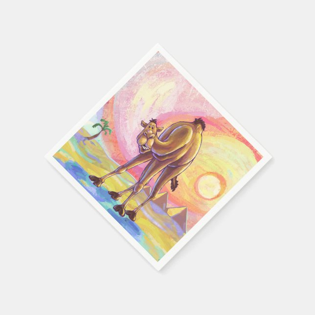 Cute Camel Party Centre Napkin (Corner)