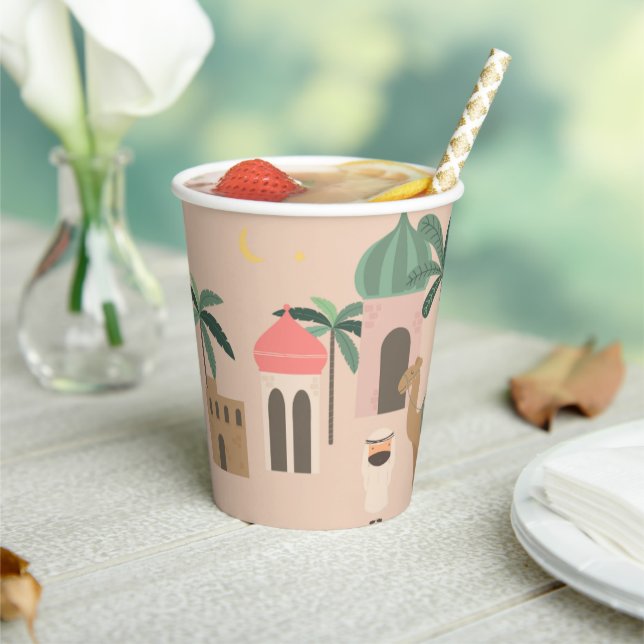 Cute Camel Pattern Baby Shower Paper cup (Insitu)