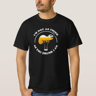Cute Cameleon And Funny Drinking Quote T-Shirt