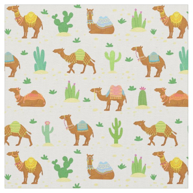 Cute Camels Fabric (Close Up)