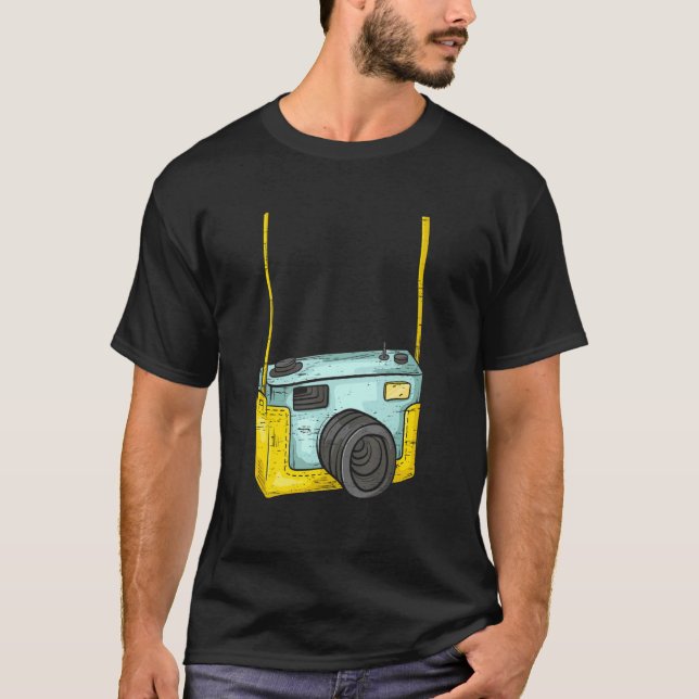 Cute Camera Camera Lover Photojournalist T-Shirt (Front)