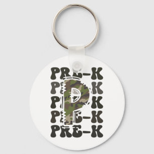 Cute Camo Pre K Back To School Funny Teacher Kid P Key Ring