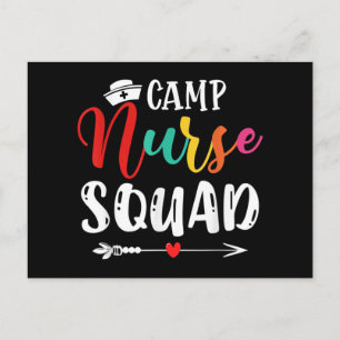 Cute Camp Nurse Squad Funny Nurses Matching Holiday Postcard