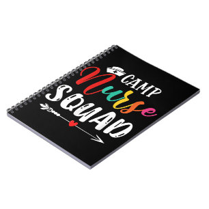 Cute Camp Nurse Squad Funny Nurses Matching Notebook