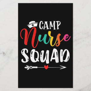 Cute Camp Nurse Squad Funny Nurses Matching Stationery