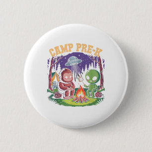 Cute Camp Pre-k Kids Alien Campground Bigfoot Camp 6 Cm Round Badge
