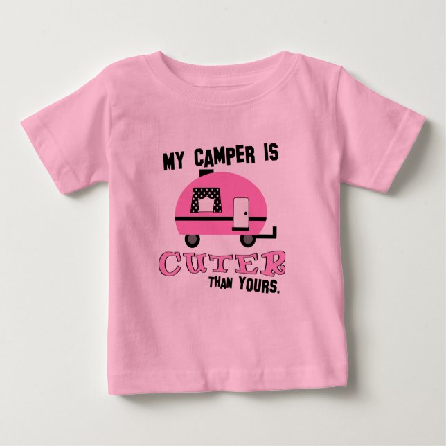 Cute Camper Ruffle Shirt for Toddlers (Front)
