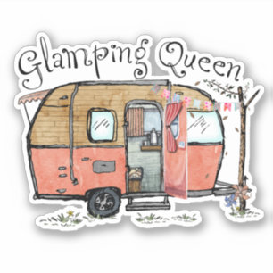 Cute Camper Trailer Glamping Queen