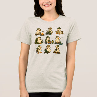 Cute Camping Duck Adventures Tri-Blend Shirt