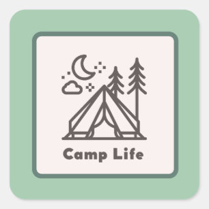 Cute Camping / Outdoors Sticker camp more worry