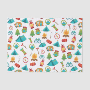 Cute Camping party pattern tissue Tissue Paper