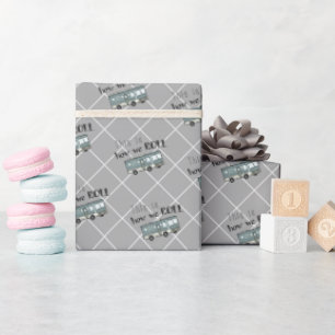 Cute Camping RV "This is How We Roll" Personalised Wrapping Paper