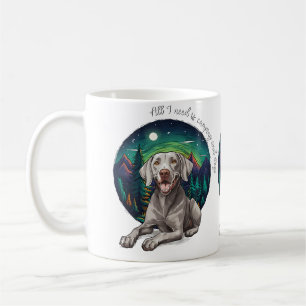 Cute Camping Weimaraner Lover Coffee Mug