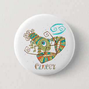Cute Cancer Crab 6 Cm Round Badge