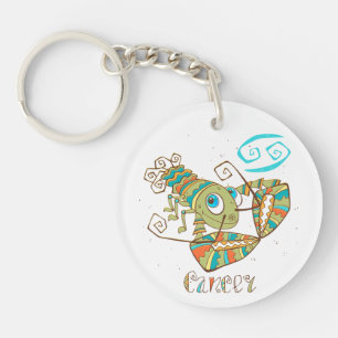 Cute Cancer Crab Key Ring