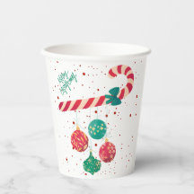 Cute Candy Cane and Christmas Ornaments Holiday.