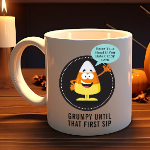 Cute Candy Corn Character Customisable Halloween Coffee Mug