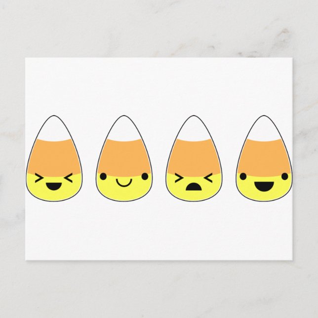 Cute Candy Corn for Halloween! Postcard (Front)