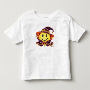 Cute Candy Corn Fun Wizard Smiley Face Halloween Toddler T-Shirt