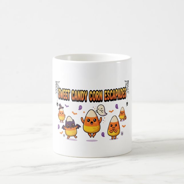  Cute Candy Corn Halloween Party Coffee Mug (Center)