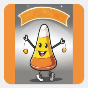 Cute Candy Corn Sticker