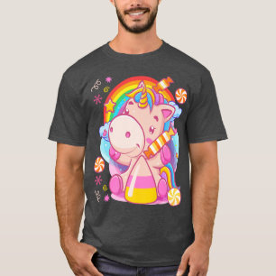 Cute Candy Corn Unicorn Halloween 88 T-Shirt