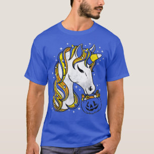 Cute Candy Corn Unicorn Halloween T-Shirt