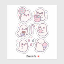 Cute Candy Ghosts Kawaii Sticker Pack
