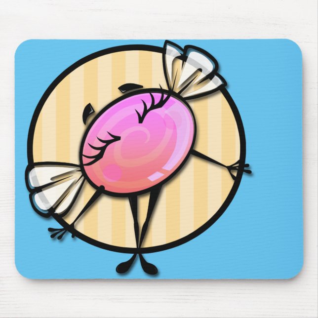CUTE CANDY GIRL ILLUSTRATION MOUSE PAD (Front)
