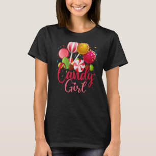 Cute Candy Girl Sweet Lolly Cotton Lollipop Candy T-Shirt