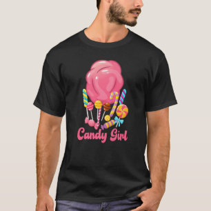 Cute Candy Girl Sweet Lolly Cotton Lollipop Candy T-Shirt