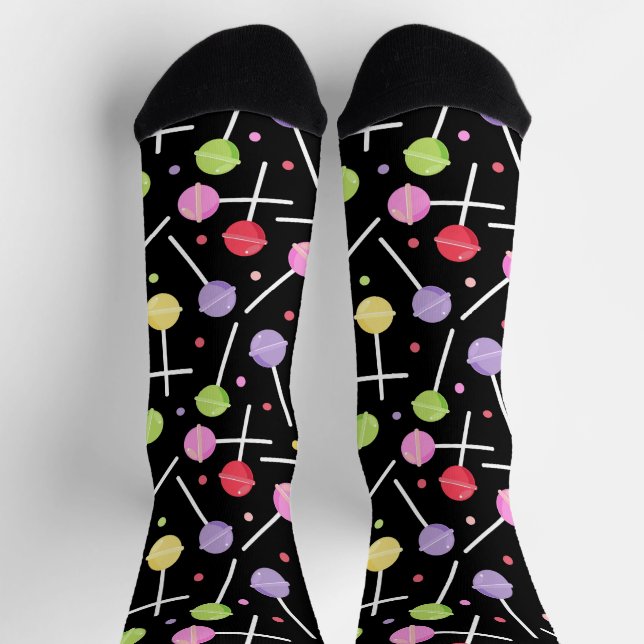 Cute Candy Lollipops Patterned Decora Kei Socks (Top)