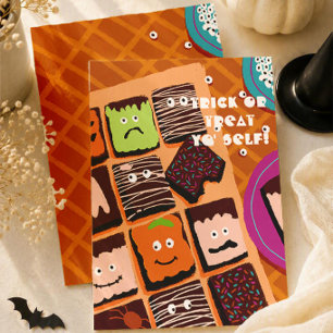 Cute Candy Monster Halloween Party Trick or Treat  Card