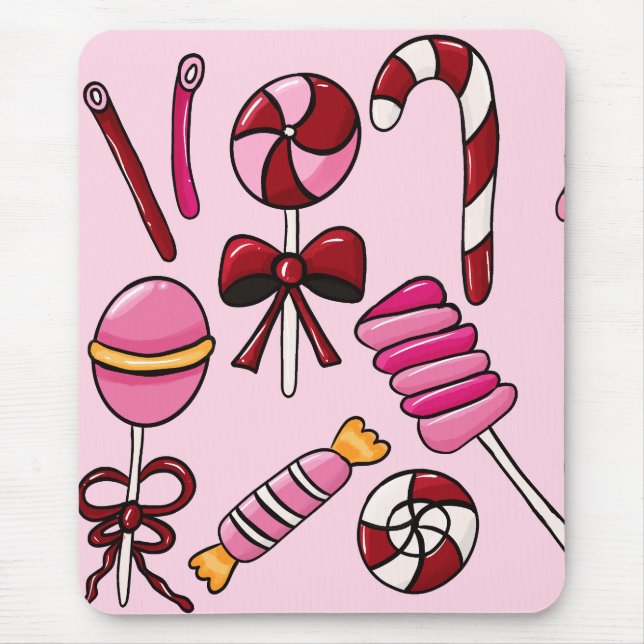 Cute  Candy   Mouse Pad (Front)