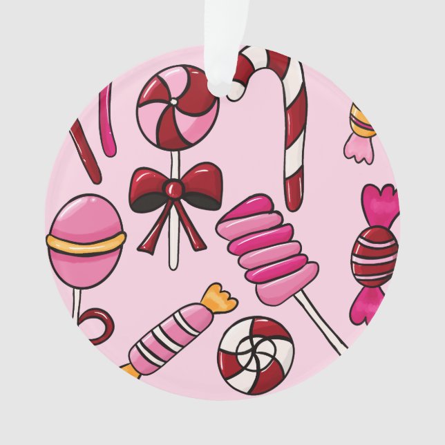 Cute  Candy   Ornament (Front)