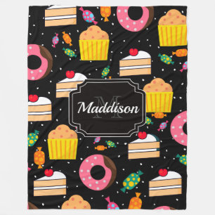 Cute Candy Pattern Fleece Blanket