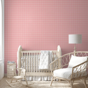 Cute candy pink plaid pattern wallpaper