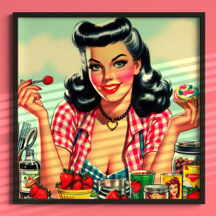 Cute Candy Pinup Poster