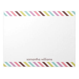 Cute Candy Stripes Notepad