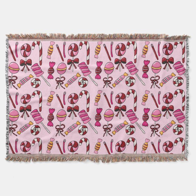 Cute  Candy   Throw Blanket (Front)