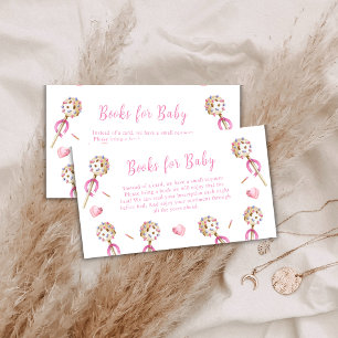 Cute Candy Valentine Sweetheat Books Baby Shower Enclosure Card