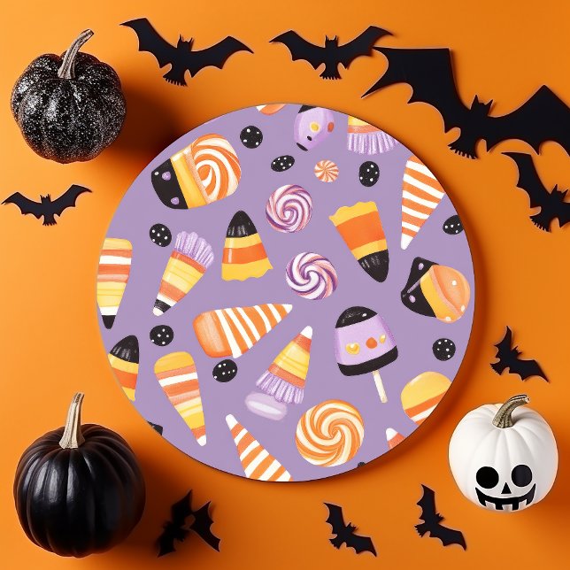 Cute Candycorn Pattern Classic Round Sticker (Creator Uploaded)