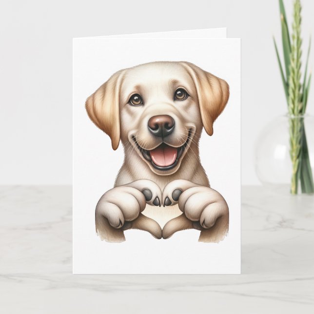 Cute Canine Love Card (Front)