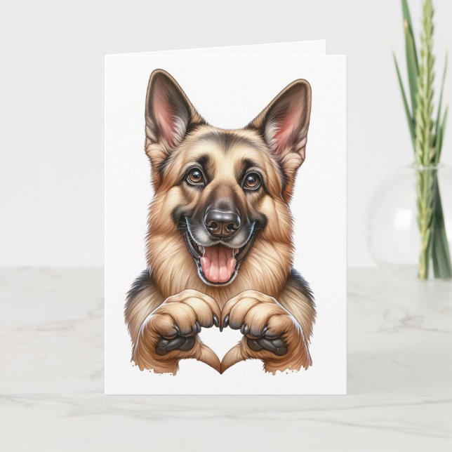 Cute Canine Love Card (Front)