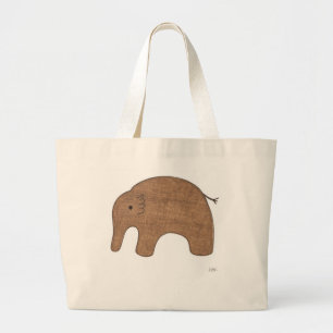 Cute Canvas Tote - Baby Elephant #1-Erin Brie Art