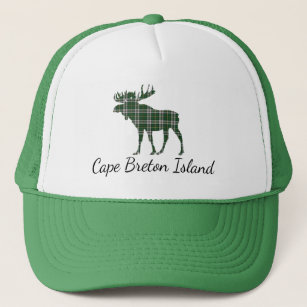 Cute Cape Breton Island moose tartan hat