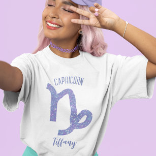 Cute Capricorn Astrology Sign Personalized Women's T-Shirt